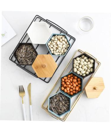 Zerodeko 1set Compartment Platter Trays for Food Serving Compartments Glass Snack Platter Dish Pickles Nordic - Buy Online on GoSupps.com