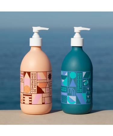 Compagnie de Provence Savon de Marseille Extra Pure Liquid Soap - Sandalwood Cucumber Moisturizing Hand and Body Wash 16.7 Fl Oz Glass Pump Bottle - Buy Online on GoSupps.com