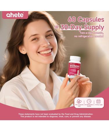 Ahete Multivitamin for Women 20 in 1 Vitamins with Sea Moss Shilajit Astaxanthin and Biotin Energy Bottle for Immune & Energy Support Women Multivitamin Supplement 60 Capsules 30 Days Supply - Buy Online on GoSupps.com