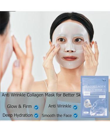 Bio Collagen Mask - Collagen Face Mask - Bio Collagen Face Mask for Skin Care - Face Masks Skincare Real Deep Mask - Face Masks Beauty Sheet Masks - Overnight Face Mask Bio Collagen Mask Sheet (8) - Buy Online on GoSupps.com