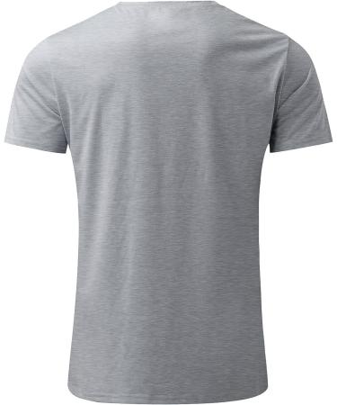 4th of July Gym Workout American Flag T-Shirt | Patriotic Letter Graphic Print | Distressed US Stars & Stripes | Small Grey - Buy Online on GoSupps.com