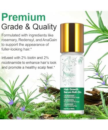  Generisch Hair Growth Serum 2 Pack - 3% Rosemary & 3% edensyl & 2% NaGain Hair Growth Serum with Rosemary Aloe Vera Coconut Oil & Shea Butter Serum - Buy Online on GoSupps.com