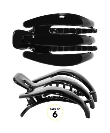 RC Roche Ornament 6 Pcs Premium Plastic Claw Jaw Clips Medium Black - Anti Slip Styling Barrettes for Women and Girls - Buy Online on GoSupps.com