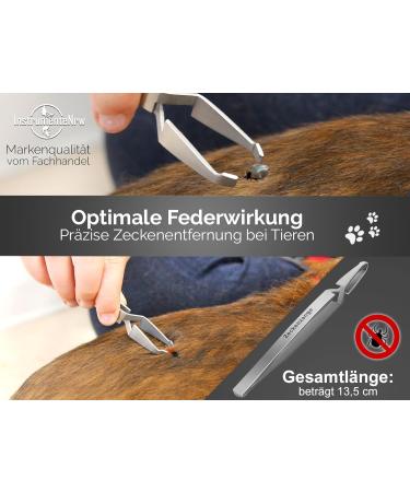 Professional Tick Tweezers | 13.5 cm Tick Remover & Gripper - Ultimate Tick Removal Tool for Safe International Shipping - Buy Online on GoSupps.com
