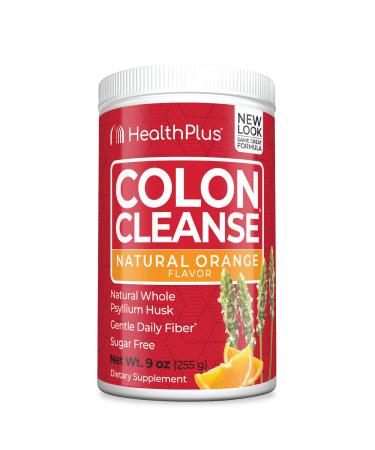 Health Plus Colon Cleanse - Natural Daily Fiber - No Artifical Flavors, Natural Sweetener, Gluten Free, Detox, Heart Healthy, Orange Flavor (9 Ounces, 36 Servings)
