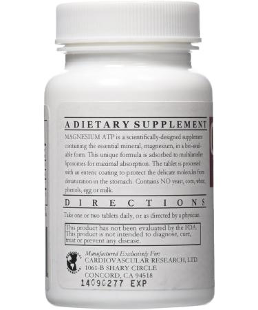 Cardiovascular Research Magnesium ATP 60 Count Tablets - Supports Heart Health - Buy Online on GoSupps.com