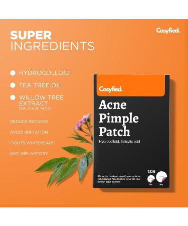 Cosyfied Acne Pimple Patch - Invisible Hydrocolloid Spot Cover for Zits & Blemishes | Korean Skincare with Tea Tree & Essential Oils - 108 Dots - Buy Online on GoSupps.com