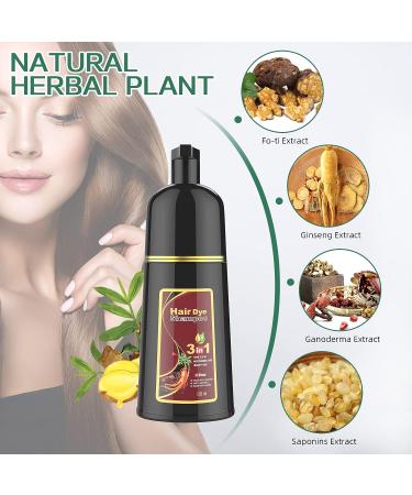 Tanfeine Wine Red Hair Dye Shampoo 3-in-1 for Men & Women - 16.9Fl Oz - Buy Online on GoSupps.com
