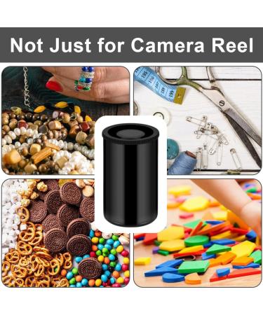 PHCOZY 20 Pcs Black Plastic Canisters - Ideal for Scientific Storage Treasure Hunting & Film Canisters with Lids - International Shipping Available - Buy Online on GoSupps.com