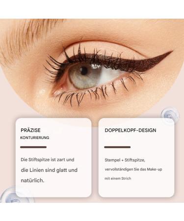 Butterflies Eye Stamp 2 Point Eye Corner Wing Stamps for Makeup Use Quick Dry Flying Stencils for Cosmetics for Travel Appointment and Weddings dark brown - Buy Online on GoSupps.com