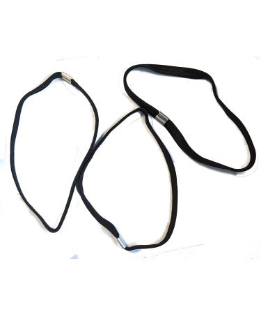 Allsorts Long Black Hair Ties 3 Elastic Hair Bands for Secure Hold International Shipping Available - Buy Online on GoSupps.com
