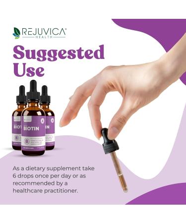 Rejuvica Health Active Biotin - Advanced Liquid Biotin Supplement - 5000mcg Support Hair Skin & Nails 1 - Buy Online on GoSupps.com