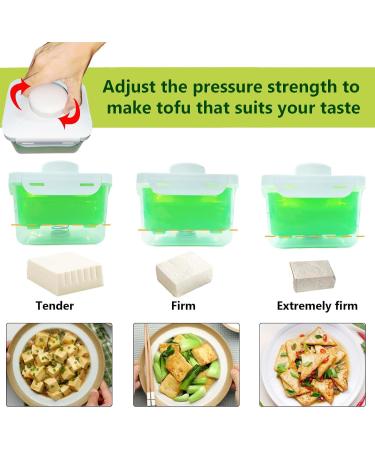 Tofu Press Adjustable Tofu Press with Drip Tray Dishwasher Safe Large Vegan Tofu Presser Drainer Quickly Removes Water from Firm/Extra Firm Tofu Without Cracking for Improved Taste - Buy Online on GoSupps.com