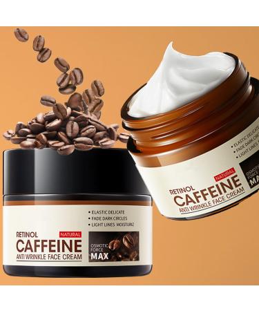 Caffeine Deep Moisture Face Cream Retinol Intense Cream for Women & Men Deep Hydrating Day and Night Cream Soothes Dryness Anti Wrinkle Vegan Collagen Repair Eye & Face Cream Skin Care 3.53oz 2