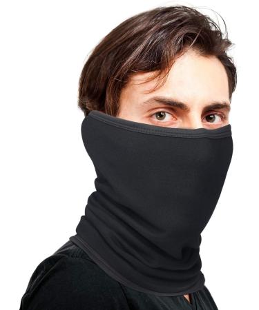 Oscenny Loop Scarf for Men & Women - Elastic Thermal Neck Warmer for Cold Weather Skiing & Cycling - Washable Black Neckerchief - Buy Online on GoSupps.com