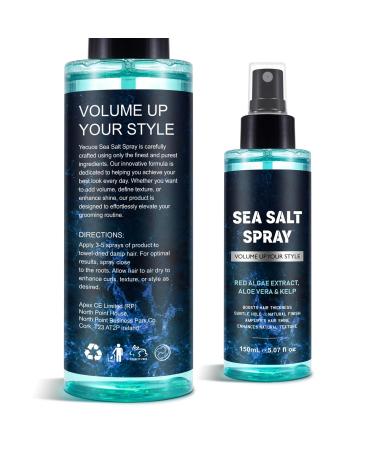 Sea Salt Spray for Hair Men and Women Surf Spray to Add Volume and Texture Sea Salt Spray for Men Beach Hair Spray - 5.07 Fl oz Black