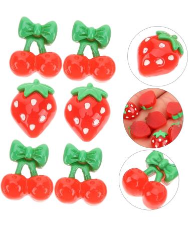 Healeved 120 Pcs Cherry Slices Strawberries Small Flatback Cute Lip Gloss Nail Gothic Home Decor Small Cherry Flatback Craftsman Hand Tools Strawberry Decor Hair Resin 3d Peach Red Fruit - Buy Online on GoSupps.com