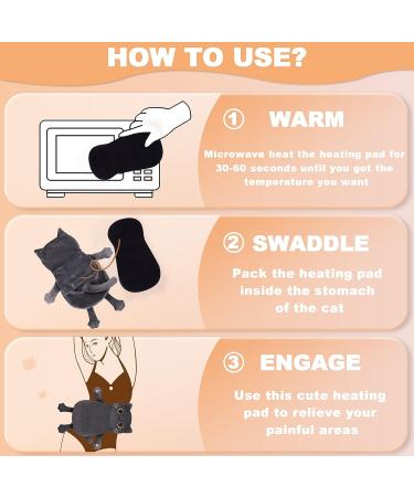Moist Microwavable Heating Pad for Cramps Relief - Grey Cat - Buy Online on GoSupps.com