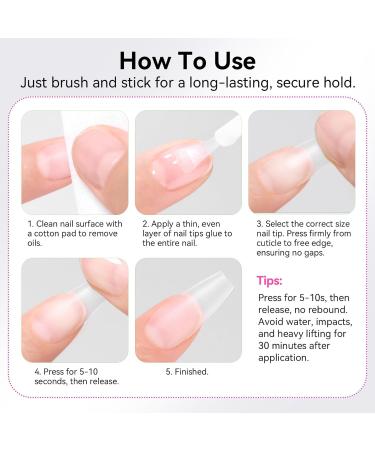 Ugni Glue Tips Strong odorless gel adhesive for quick pressing easy application with long-lasting hang glue for women or beginners clear finish - Buy Online on GoSupps.com