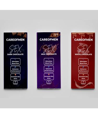 Careofmen Chocolate Bar 60 Grams (Dark Chocolate) Dark Chocolate 60 Grams - Buy Online on GoSupps.com