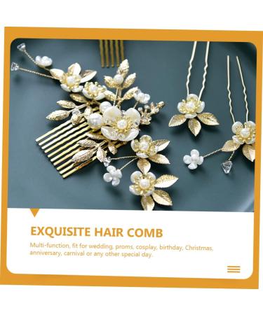 FRCOLOR 6 Sets hair accessories Bride Hair Comb Wedding Bride bridal headpieces for wedding Bride Hair Decor Wedding Hair Pin hair decorations flowers Zinc alloy bridesmaid flower head - Buy Online on GoSupps.com