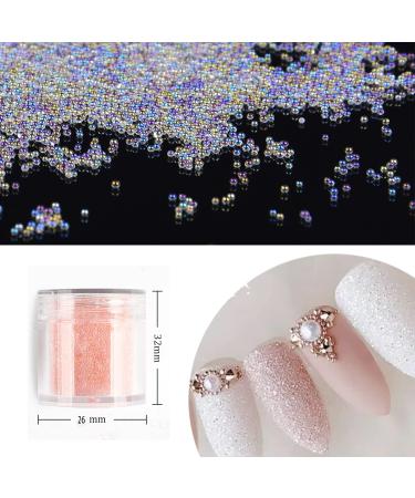Glass Pixie Crystals for 3D Nail Art DIY Decor (Crystal AB) - 4 Colors with Recycling Box - Buy Online on GoSupps.com