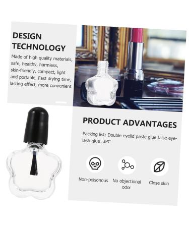 Beavorty False Lashes 3pcs False Eyelash Glue Lace Applique Eyelash Mascara Clear Mascara Double Eyelid Maker Double 5x3cm As Shown - Buy Online on GoSupps.com