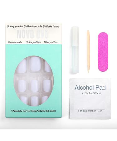 Buy Novo Ovo Short Oval Press-On Nails | Artificial Fingernails in Pure Colors | Durable & Easy to Apply - Buy Online on GoSupps.com