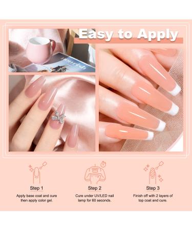 Lavender Violets Gel Nail Polish Kit - 13 Pcs Set with 9 Colors, Base, Top Coats, Matt Top Coat, and Nail File - Soak-off UV LED Gel Nail Art Design - C962A A-Skin Shades - Buy Online on GoSupps.com