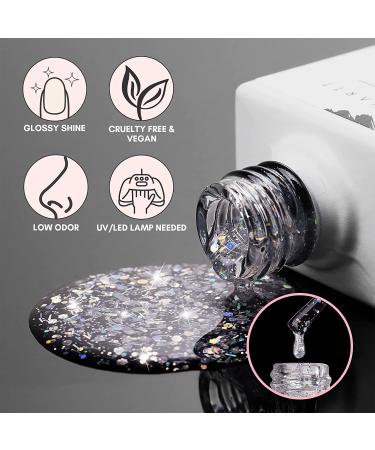 Makartt Glitter Top Coat Gel Nail Polish - No Wipe, Long Lasting Sparkly Finish - 10ml - Buy Online on GoSupps.com
