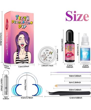 YOYOWY Tooth Gem Kit | DIY Teeth Jewelry with Glue & Light | Crystal Tooth Gems for a Sweet Smile | 10-Box Fashionable Shining Gems - Buy Online on GoSupps.com