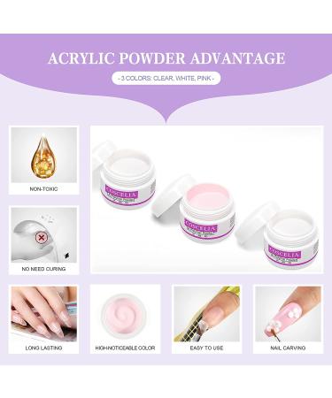 Acrylic Nail Kit with 78 Colors of Glitter Acrylic Powder and Liquid Monomer, Nail Tips and Acrylic Nail Brush Nail Art Tools for Nail Extension and Decoration 3D Manicure DIY Acrylic Nails 2 - Buy Online on GoSupps.com