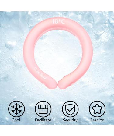 Reusable Neck-Cooling Wrap Neck Reusable Gel Ice Pack Wearable Cooling Neck Wraps Reusable Neck Cooler for Relief Hot Flashes and Fever Portable Neck-Cooling Tube Neck Cooler for Outdoor Sports Pink - Buy Online on GoSupps.com