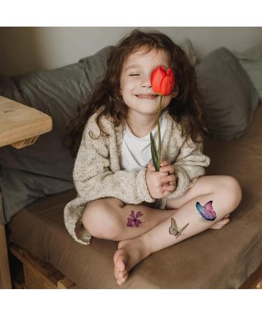 Colorful Butterfly Temporary Tattoos - 120 Pcs, Waterproof & 3D | For Women, Girls, Kids - Perfect for Face, Body, Arm - Ideal for Birthday Parties & Gifts - Buy Online on GoSupps.com