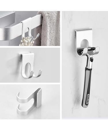 Naapesi Stainless Steel 2-Piece Razor Holder - Waterproof Self-Adhesive Hooks for Bathroom & Kitchen - No Drilling Required (Black) - Buy Online on GoSupps.com