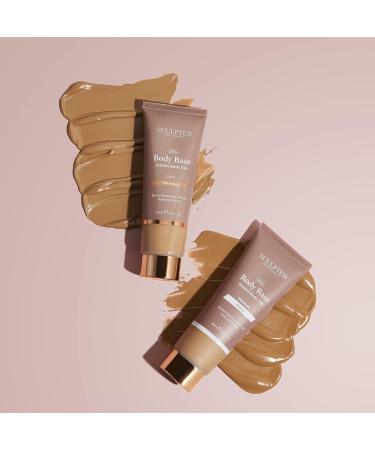 Sculpted by Aimee Body Base Instant Tan 100ml - Water-Resistant Hydrating Luminous Lotion with SPF30 - Medium Shimmer - Buy Online on GoSupps.com