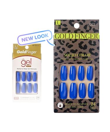 Gold Finger Full Cover Gel Nails - Glam Ready, Long-lasting Manicure - Buy Online on GoSupps.com