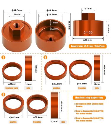 OugeWood Bicycle Bottom Bracket Tool Kit - Bearing Press & Removal Tool for BB86/BB30/BB91/BB92/PF30/92/386 - Buy Online on GoSupps.com