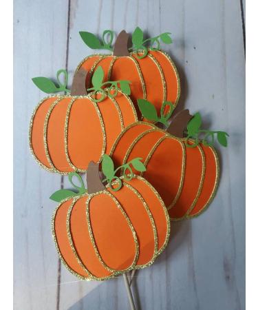Confetti! Pumpkin Cupcake Toppers Fall Party Theme Pumpkin Birthday Thanksgiving Halloween Decorations Party Cake Decorations Supplies - Buy Online on GoSupps.com