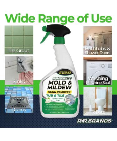 RMR Tub and Tile Cleaner - Industrial-Strength Mold & Mildew Stain Remover - No-Scrub Foam Cleaner - 32 Fl Oz - Modern Orchard Scent - Buy Online on GoSupps.com