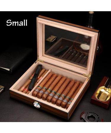 Cigar Boxs Humidors Delicate Cehumidor Men Cigar Box Glass Top Dual Zstorage Cigar Case Simple Cigar Desktop Box with Hygrometer Humidifier Portable 1 Pack Small - Buy Online on GoSupps.com
