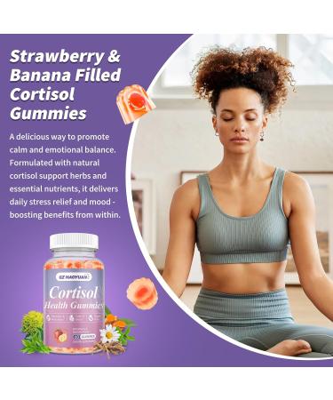 Cortisol Supplements for Women & Men - Cortisol Gummies with Magnesium Glycinate, Ashwagandha, L-Theanine, Vitamin B Complex for Relaxation, Sleep, Calm Mood & Focus - Vegan, Sugar Free Filled Gummies - Buy Online on GoSupps.com