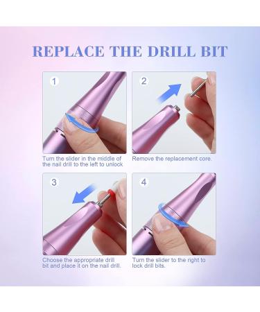 Saviland Rechargeable 40000RPM Nail Drill with 12 Bits - Electric File for Acrylic/Gel Nails - Professional Manicure Pedicure Tool - Buy Online on GoSupps.com
