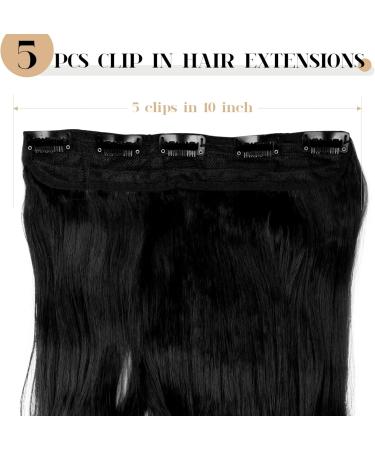 S-noilite Fashion One Piece Clip in Hair Extensions 24 Inch - Dark Black Curly Wavy Hairpiece - Buy Online on GoSupps.com