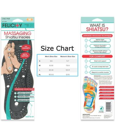 Felicity Shiatsu Massage Magnet Insoles - Pain Relief Therapist Shoes with Acupressure & Strong Magnetic Support - Buy Online on GoSupps.com