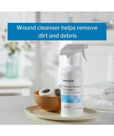 McKesson Dermal Wound Cleanser 16 oz - Non-Cytotoxic Rinse-Free Solution - 1 Count, Non-Sterile - 16 Fl Oz - Buy Online on GoSupps.com