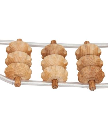 Gravidus Back Massage Belt with Rollers | 47 cm Rolling Surface & Wooden Handles - Ultimate Back Massager for Pain Relief - Buy Online on GoSupps.com