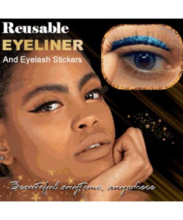 7 Set Eyeliner & Eyelash Stickers - Reusable Eyeshadow Stickers | Complete 2-in-1 Makeup Set for Perfect Eyeliner Looks - Buy Online on GoSupps.com