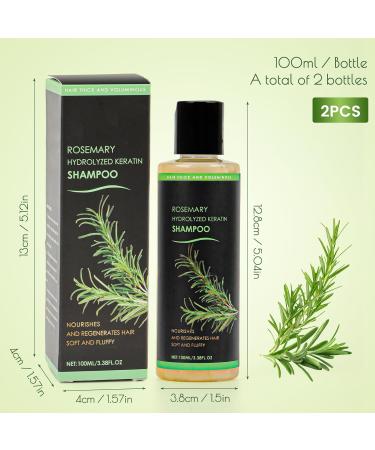 Lot de 2 shampoings romarin shampooing bio au romarin pour la croissance des cheveux shampooing naturel la k ratine renforce les cheveux fins sans force lutte contre les probl mes de perte de - Buy Online on GoSupps.com