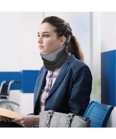 Povanj Sponge Neck Support | Soft Neck Collar & Wrap for Relief | Travel Sleep & Work - Gray for Men & Women - Buy Online on GoSupps.com